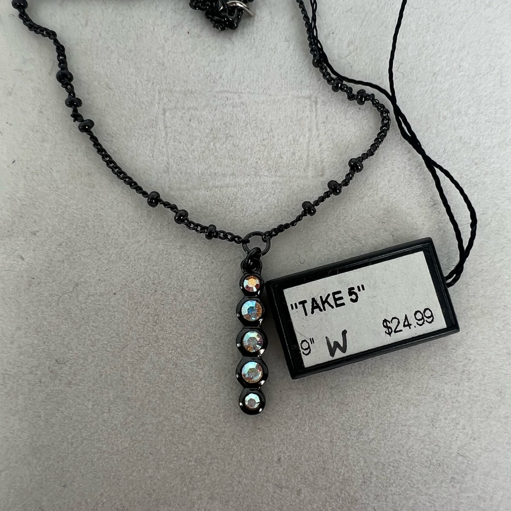 $ 10 add on item $ Fifth Avenue Collection Hematite Anklet & SWOROVSKI CRYSTAL